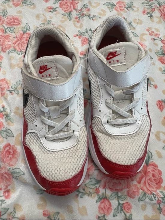 Nike Other - Nike Kids White and Red Air Hook-and-Loop Sneakers